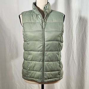 Love Tree Puffer Women's Sage Green Puffer Vest Size Large